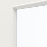 Detailansicht des Lichtausschnitts von GARANT Rauchschutztür Weißlack 9016 mit Lichtausschnitt LA-7