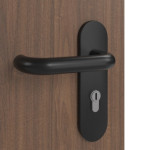 Detailansicht der Oberfläche von WESTAG Rauchschutztür Nussbaum Trentino NU 717 PortaLit CPL