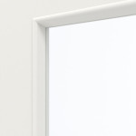 Detailansicht des Lichtausschnitts von GARANT Schallschutztür Weißlack 9016 mit Lichtausschnitt LA-4 mittig