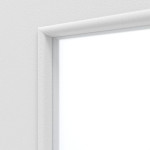 Detailansicht des Lichtausschnitts von Bütte Weiß LA 7 Basic Durat Schiebetür - Huga