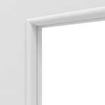 Detailansicht des Lichtausschnitts von Bütte Weiß LA 8 Basic Durat Schiebetür - Huga