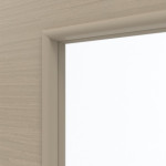 Detailansicht des Lichtausschnitts von Schiebetür Strukturiert Taupe LA 27 Basic - Huga