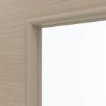 Detailansicht des Lichtausschnitts von Schiebetür Strukturiert Taupe LA 7 Basic - Huga