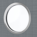 Detailansicht des Lichtausschnitts von Schiebetür Cotton like Hygge Grau LA Bullauge Basic - Huga