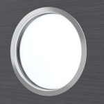 Detailansicht des Lichtausschnitts von Schiebetür Strukturiert Anthrazit LA Bullauge Basic - Huga