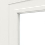 Detailansicht des Lichtausschnitts von Lacuna 2 LA Classic Weißlack Schiebetür - Huga