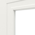 Detailansicht des Lichtausschnitts von Lacuna 3 LA Classic Weißlack Schiebetür - Huga