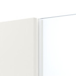 Detailansicht des Lichtausschnitts von Smart 1 Bandseite Basic Weißlack Schiebetür - Huga