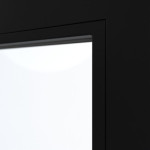 Detailansicht des Lichtausschnitts von der Stahl-Lofttür mit Sprossen 0-2 - Hörmann