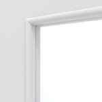 Detailbild des Lichtausschnitts von Bütte Weiß LA 24 Basic Durat Doppelflügeltür inkl. Zarge - Huga