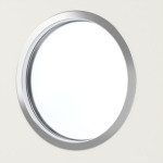 Detailbild des Lichtausschnitts von Weiß ähnlich RAL 9016 LA Bullauge Basic Lack Schiebetür - Huga