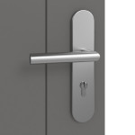 Detailansicht der Oberfläche von Huga Wohnungseingangstür Signum 13 Hygge grau RAL 7037 Lack Concept