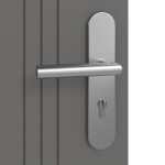 Detailansicht der Oberfläche von Huga Wohnungseingangstür Signum 21 Hygge grau RAL 7037 Lack Concept