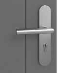 Detailansicht der Oberfläche von Huga Wohnungseingangstür Signum 44 Hygge grau RAL 7037 Lack Concept