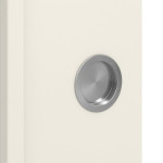 Detailansicht der Oberfläche von WESTAG Doppelflügel-Schiebetür Klassik Weiß A 223 RAL 9010 PortaLit CPL mit Lichtausschnitt LA-1D