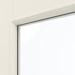 Detailansicht des Lichtausschnitts von GARANT Doppelflügeltür Como Weißlack mit Lichtausschnitt CKL1 mit Zarge