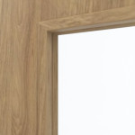 Detailansicht des Lichtausschnitts von CLASSEN Doppelflügeltür 4.10 Hickory Eiche CPL mit Lichtausschnitt inkl. Zarge