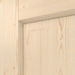 Detailansicht der Fräsung von Typ 6002-04-LA2 Fichte Massivholz Doppelflügeltür inkl. Zarge - Radex