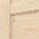 Detailansicht der Fräsung von Typ 6002/04N Fichte Massivholz Doppelflügeltür inkl. Zarge - Radex