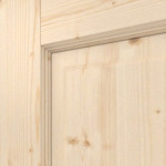 Detailansicht der Fräsung von Typ 6002-B Fichte Massivholz Doppelflügeltür inkl. Zarge - Radex