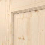 Detailansicht der Fräsung von Typ 6002-B-LA SPR 62 Fichte Massivholz Doppelflügeltür inkl. Zarge - Radex
