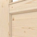 Detailansicht der Fräsung von Typ 6002-SP10 Fichte Massivholz Doppelflügeltür inkl. Zarge - Radex