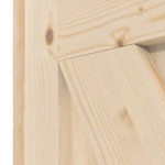 Detalansicht der Fräsung von Loft II Fichte Massivholz Doppelflügeltür inkl. Zarge - Radex