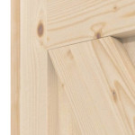 Detalansicht der Fräsung von Loft XX Fichte Massivholz Doppelflügeltür inkl. Zarge - Radex