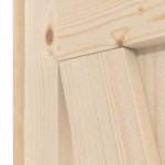 Detalansicht der Fräsung von Loft Z Fichte Massivholz Doppelflügeltür inkl. Zarge - Radex