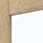 Detailansicht des Lichtausschnitts von Doppelflügeltür Nexo M3 Eiche Karlstadt Dekorfolie inkl. Lichtausschnitt und Zarge