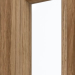 Detailansicht des Lichtausschnitts von Doppelflügeltür Zano M3 Honig Catania Dekorfolie inkl. Lichtausschnitt und Zarge