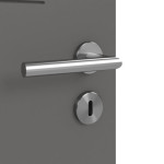 Detailansicht der Oberfläche von Huga Innentür Signum 11 Hygge grau RAL 7037 Lack Concept