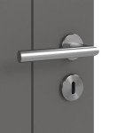 Detailansicht der Oberfläche von Huga Innentür Signum 13 Hygge grau RAL 7037 Lack Concept