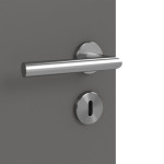 Detailansicht der Oberfläche von Huga Innentür Signum 14 Hygge grau RAL 7037 Lack Concept