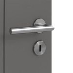 Detailansicht der Oberfläche von Huga Innentür Signum 20 Hygge grau RAL 7037 Lack Concept