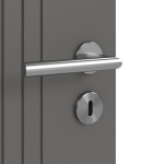 Detailansicht der Oberfläche von Huga Innentür Signum 21 Hygge grau RAL 7037 Lack Concept