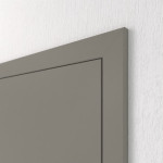 Geschlossene Detailansicht von HUGA Innentür-Set Hygge grau Basic Durat stumpfeinschlagend mit Zarge und Drücker