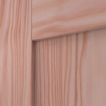 Detailansicht der Fräsung von Doppelflügeltür TM-21 Lärche Massivholz mit Zarge