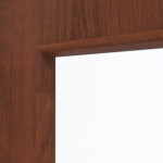 Detailansicht des Lichtausschnitts von Innentür Dexo M3 Walnuss Dekorfolie mit Lichtausschnitt