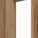 Detailansicht des Lichtausschnitts von Schiebetür Zano M3 Honig Catania Dekorfolie mit Lichtausschnitt