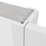 Detailansicht Zarge von HUGA Innentür-Set Weiß Bütte Basic Durat stumpfeinschlagend mit Zarge und Drücker