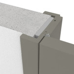 Detailansicht Zarge von HUGA Innentür-Set Hygge grau Basic Durat stumpfeinschlagend mit Zarge und Drücker