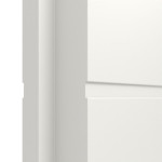 Detailansicht der Fräsung von CLASSEN Doppelflügeltür Dynamic 3.26 Weißlack RAL 9016 inkl. Zarge