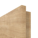 Detailansicht der eckigen Kante von Wildeiche quer LA 27 ProLine Duradecor Doppelflügeltür inkl. Zarge - Hörmann