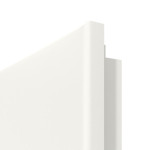 Detailansicht der runden Kante von Sueno 1 Concept Durat Verkehrsweiß RAL 9016 Doppelflügeltür inkl. Zarge - Huga