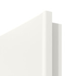 Detailansicht der runden Kante von HUGA Innentür Smart 1 Weißlack Concept mit Lichtausschnitt quer