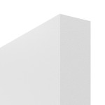 Detailansicht der stumpfen Kante von Bütte Weiß LA 24 schlossseitig Basic Durat Schiebetür - Huga