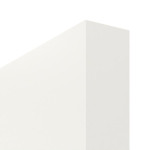 Detailansicht der stumpfen Kante von Weiß ähnlich RAL 9016 LA 4 mittig Basic Lack Schiebetür - Huga