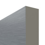 Detailansicht der stumpfen Kante von Schiebetür Strukturiert Hygge Grau Basic - Huga