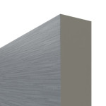 Detailansicht der stumpfen Kante von Schiebetür Strukturiert Hygge Grau LA 9 Basic - Huga